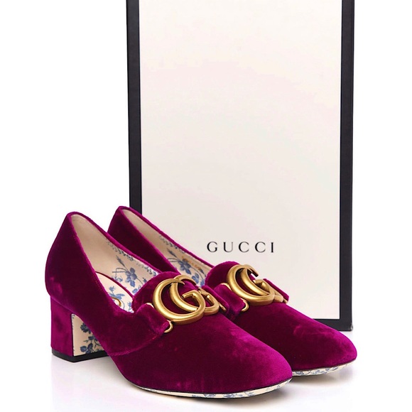 Gucci Shoes - SALE 🌟 GUCCI Velvet GG Marmont Loafer Pumps NIB